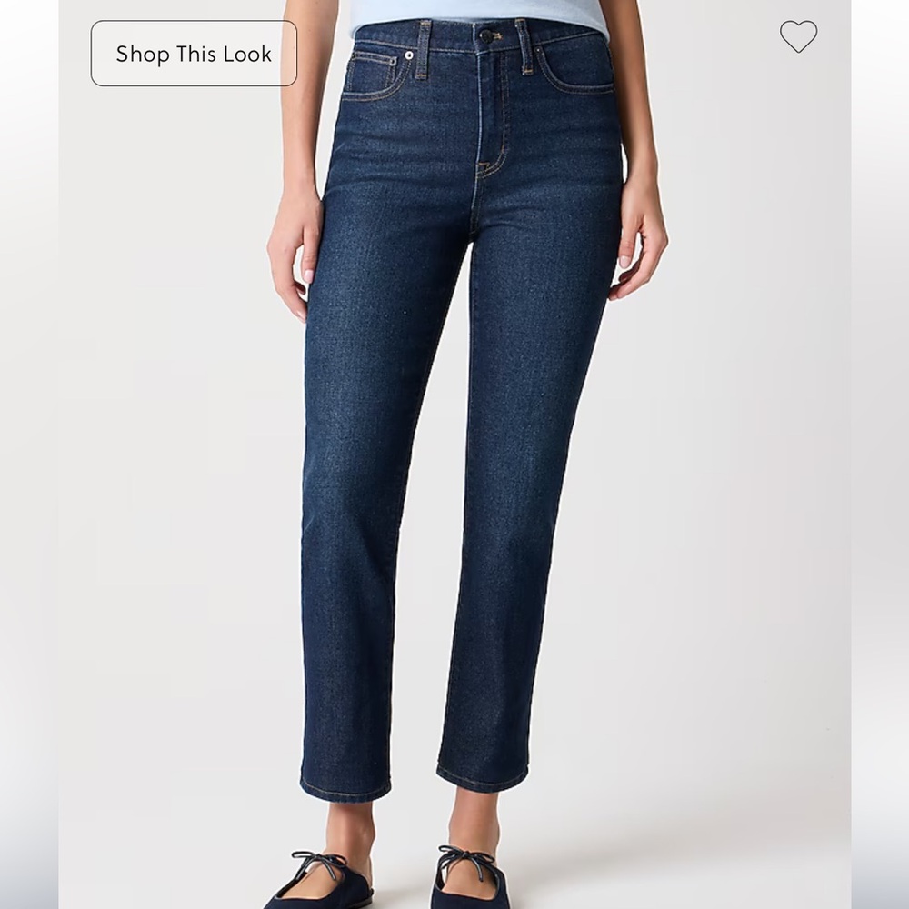 J Crew Petite straight jean in all-day stretch Size 34 Indigo/Dark Blue NWOT